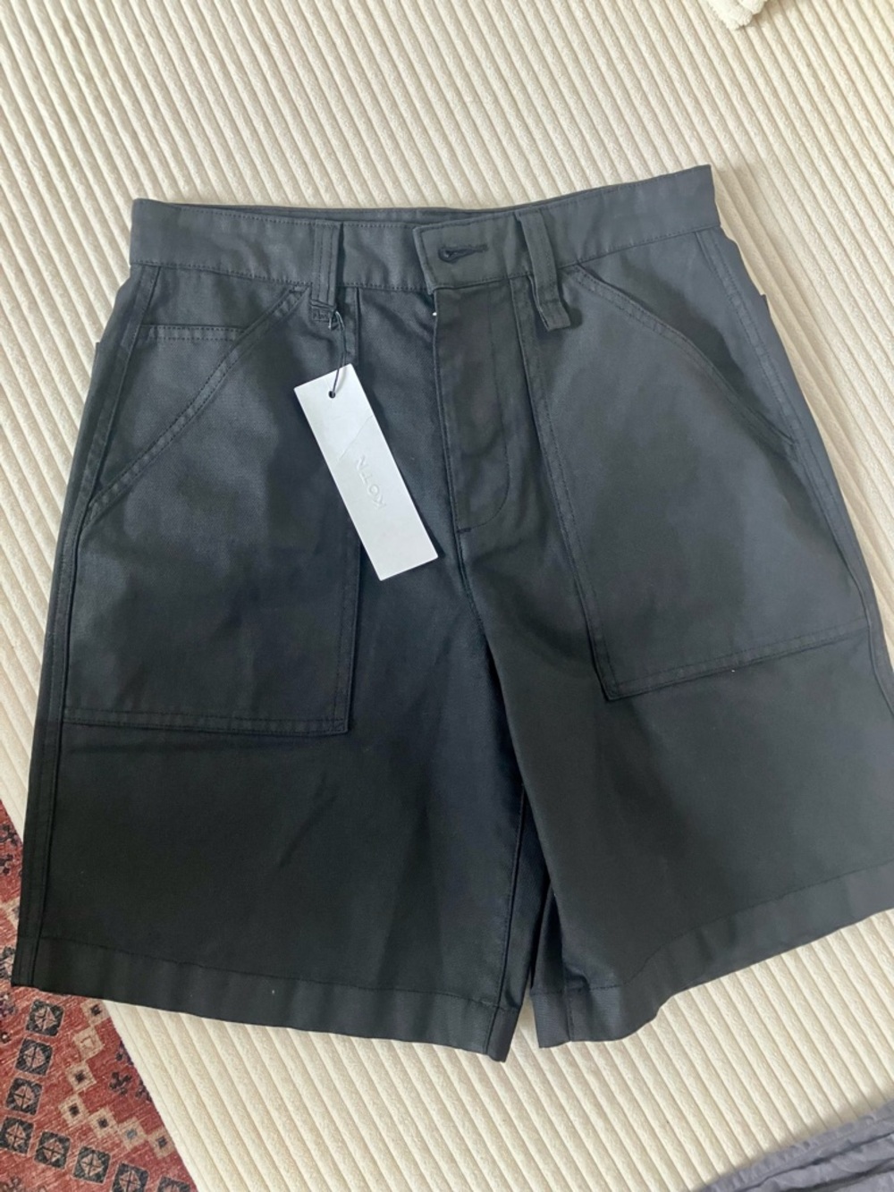NWT Brand New KOTN Black Canvas Unisex Work Shorts in Size 29